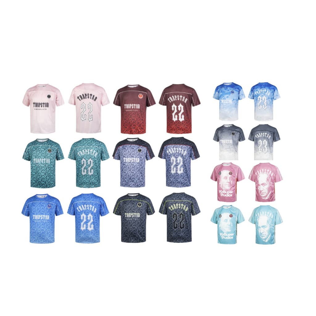 Linda camiseta moderna Trapstar com impressão Digital esportiva respirável de manga curta 8.21