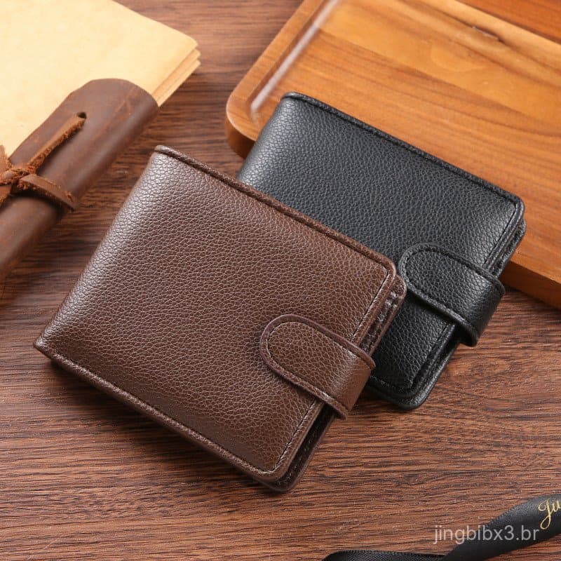 [Promoção] Nova Carteira Masculina com Múltiplos Compartimentos para Cartões, Bolsa Casual, Porta-Moedas, Carteira Vinta