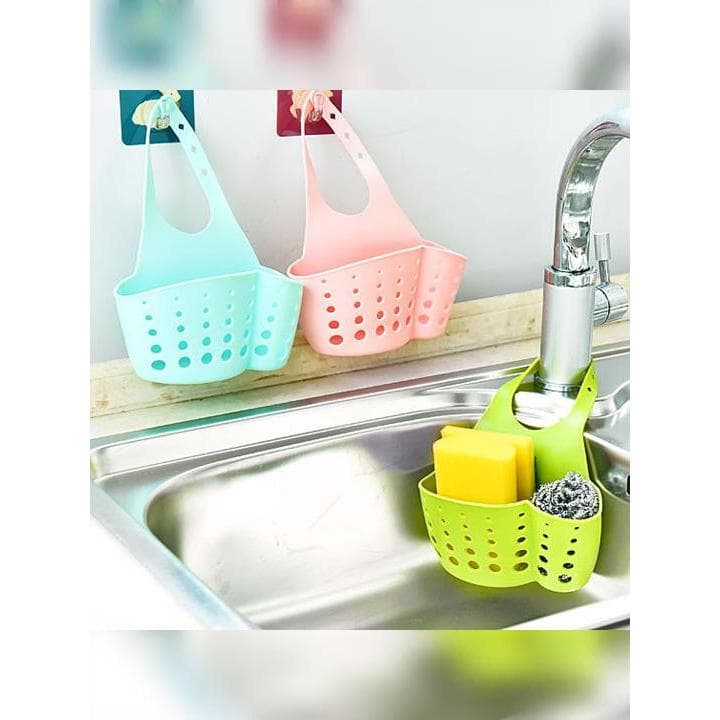 Suprimentos de cozinha cesta de drenagem escova de lavar louça pano ajustável pendurado cesta esfregão limpeza bola Rack