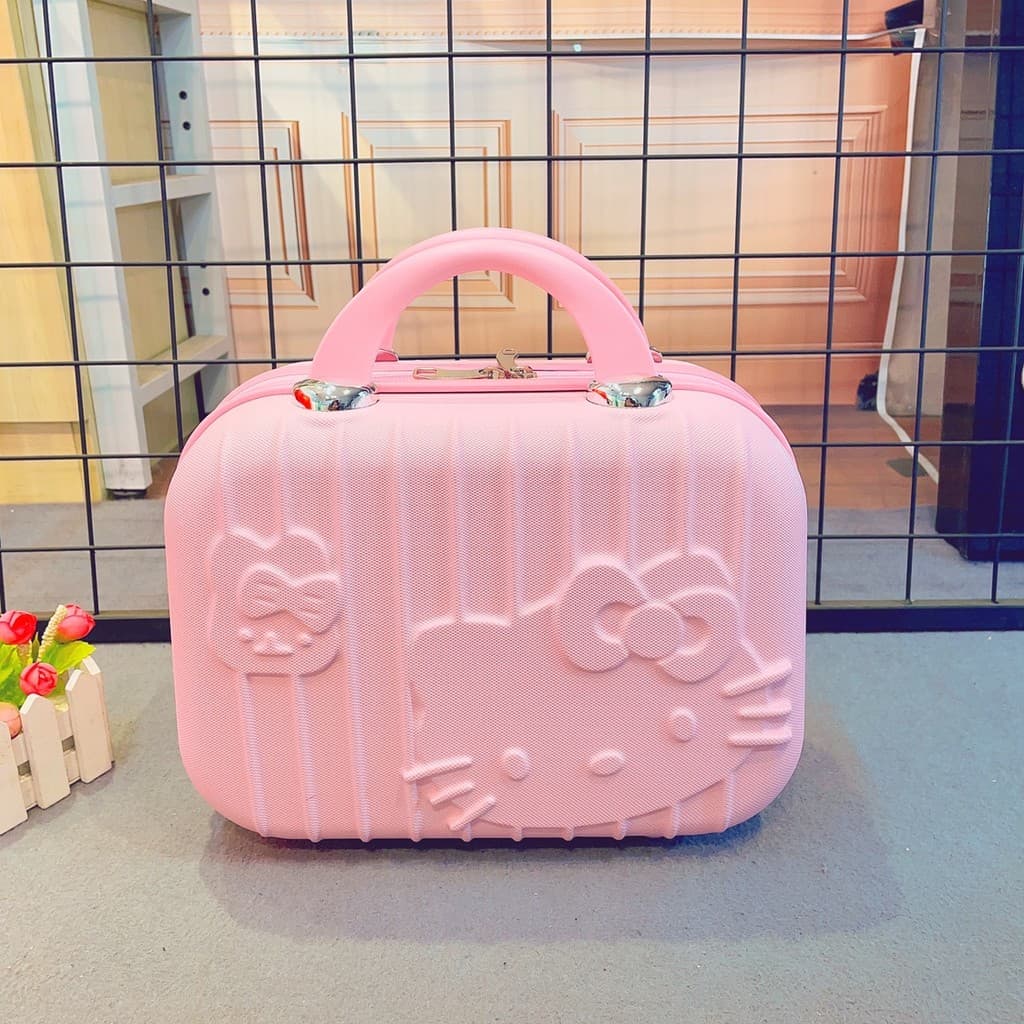 Bonito bagagem de mão maquiagem pequena bolsa de bagagem 47cm dos desenhos animados Anime lembrança luz Mini caixa de ar