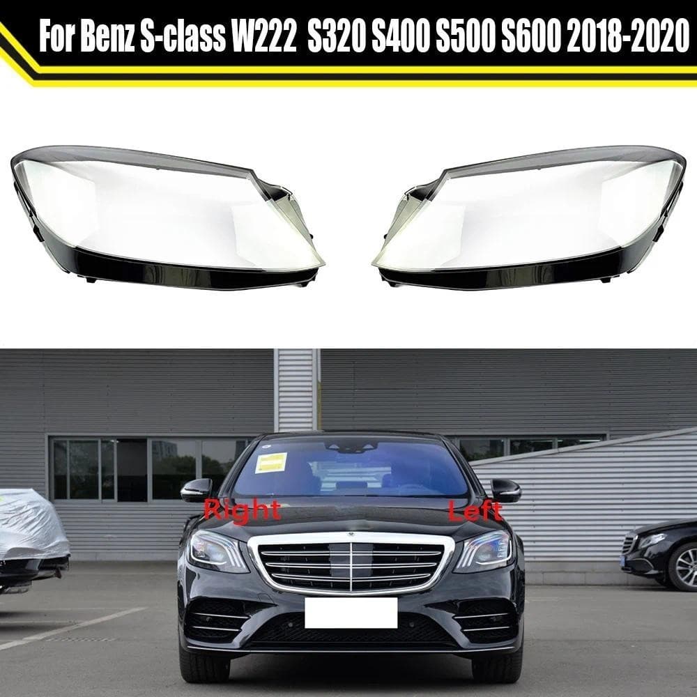 Substituição Do Carro Farol Caso Escudo Abajur Lente Capa Para Mercedes-Benz S-class W222 S320 S400 S500 S600 2018-2020