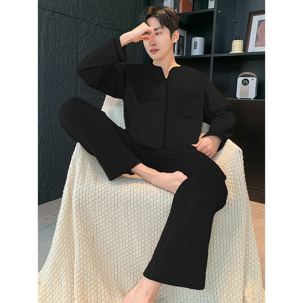 Pijamas masculinos outono inverno ilha veludo engrossado velo Coral veludo 2026 inverno primavera outono masculino Homew