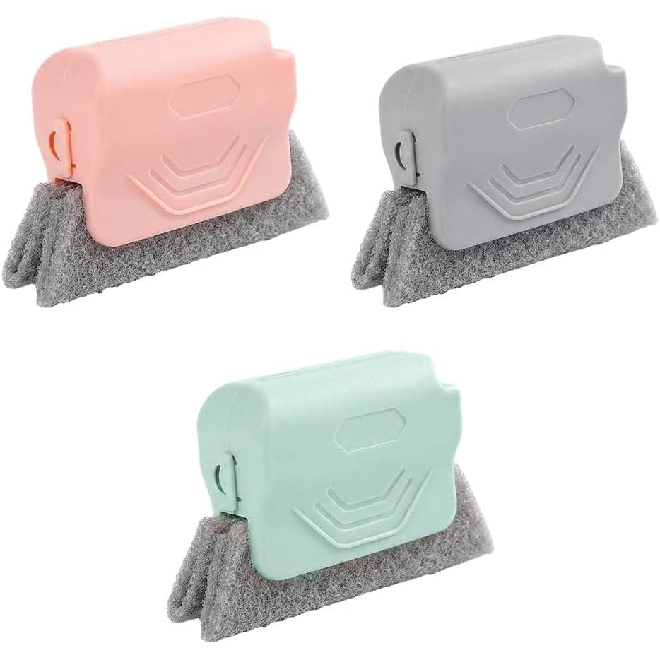 Limpador de trilhos de janela, conjunto de escovas de limpeza portáteis, usado para trilhos de janela, rejuntes de azule