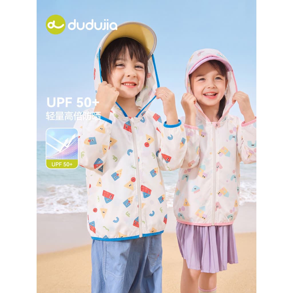 [UPF50+] Dudujia Roupas de proteção solar infantil verão meninos roupas de ar condicionado roupas infantis para bebês no