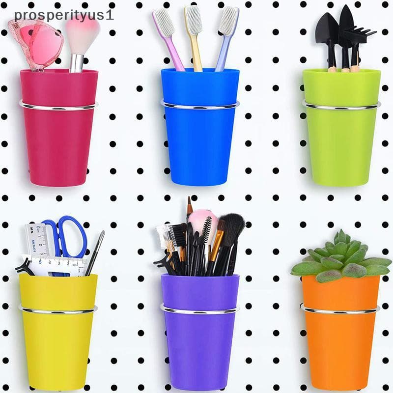 PRS 1 Conjunto De Suporte De Copo Pegboard , Acessórios Para Sala De Artesanato , Cestas De Gancho , Organizador De Fita