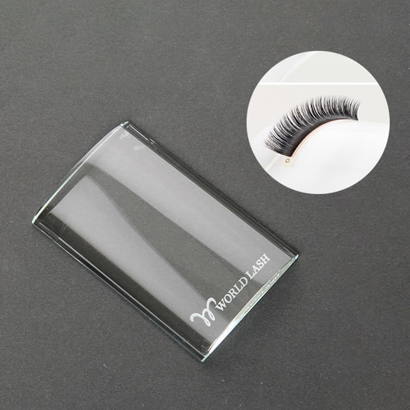 Worldlash enxertia cílios mesa de cristal espaçador de vidro curvo enxertia cílios cola espaçador