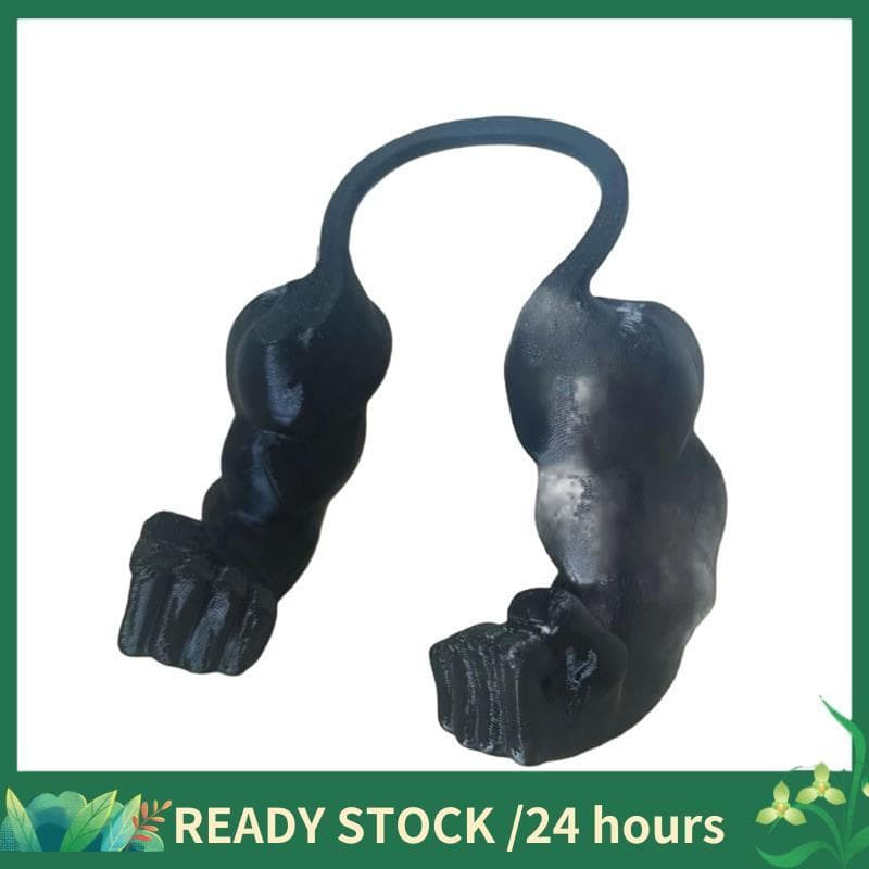 Pingente Animal De Estimação Gato Músculo Forte Pescoço Pendurado Brinquedo Boneca Punho Conjunto Mostrar Preto