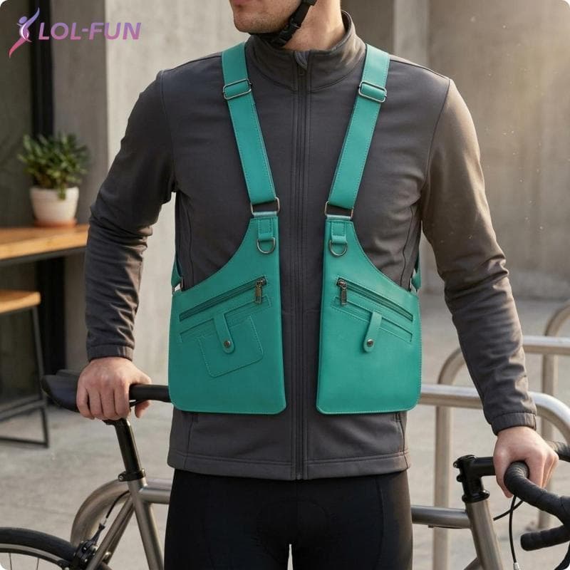 [Brcolaxi1] Retro Masculino Crossbody Bolsa Peito Alça Ajustável Couro PU Multifuncional Para Comutar Fundamentos Ao Ar