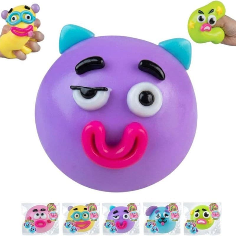 Smushers Curiosities Brinquedo Squishy de Cachorro com Mudança de Rosto, Brinquedos de Apertar para Alívio do Estresse e