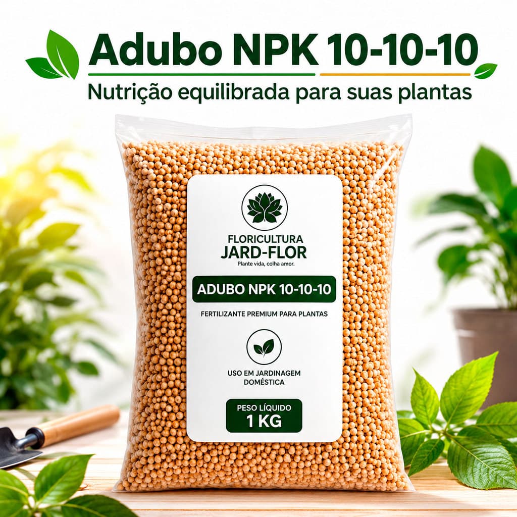 Adubo NPK 10-10-10 1kg Fertilizante Completo para Plantas, Hortas, Flores, Frutíferas e Jardinagem