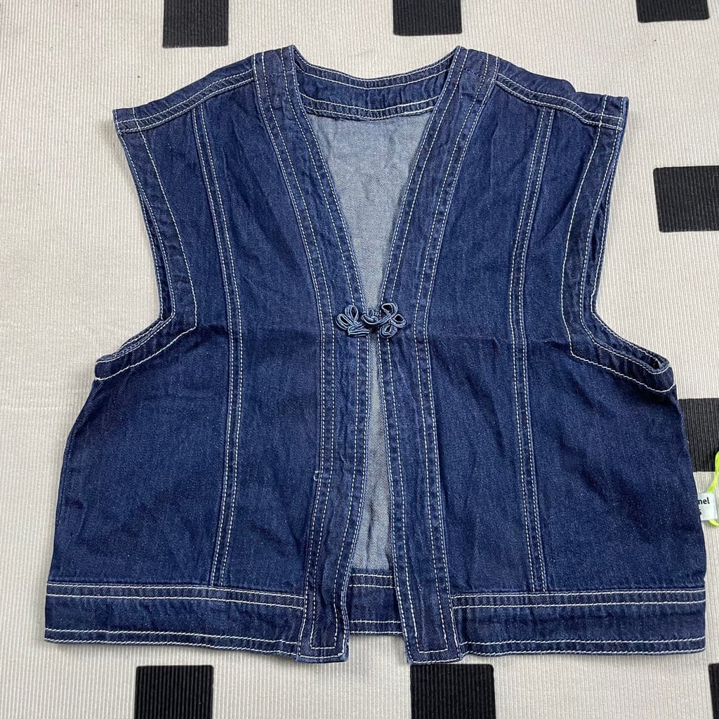 Calami cor Original estilo chinês meninas primavera outono All-Match estilo ocidental sem mangas colete em camadas peque