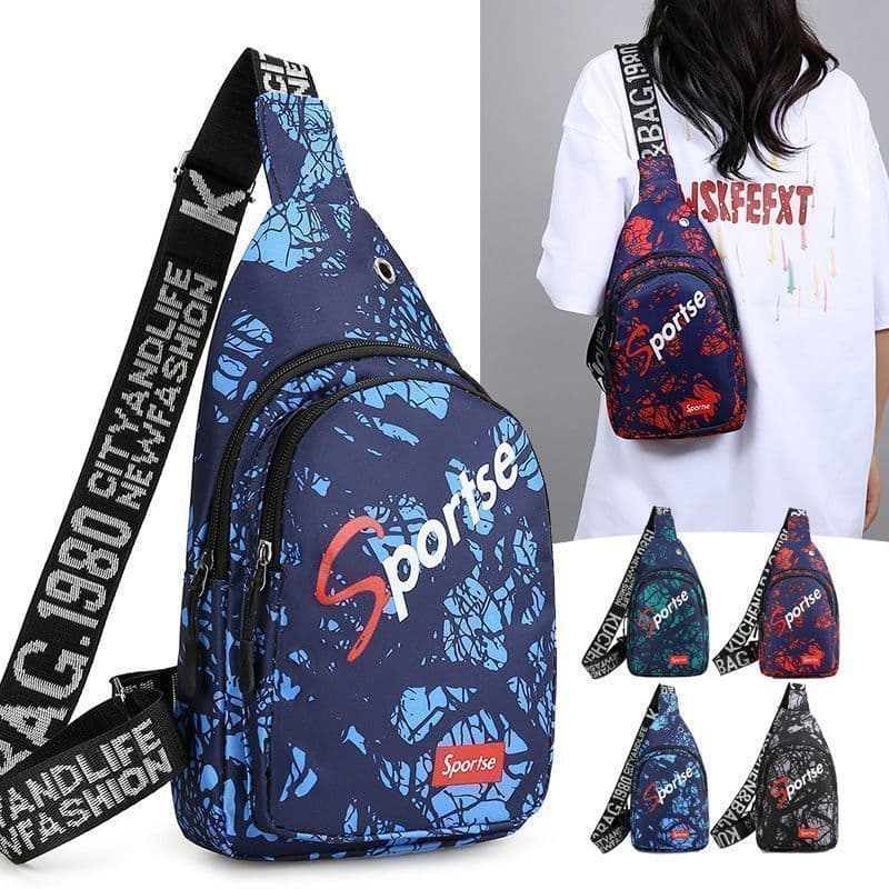 Verão novo estilo Multi-camada de grande capacidade Casual saco de peito ombro saco do mensageiro saco de náilon multifu