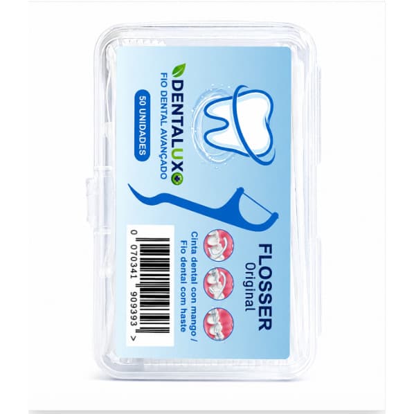 Fio Dental Flosser Haste 50un Limpeza Profunda Higiene Bucal