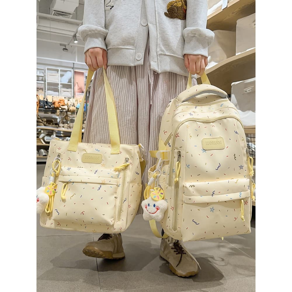 Mochila escolar redutora de carga de grande capacidade, ensino médio feminino, estudantes da escola primária, dois @