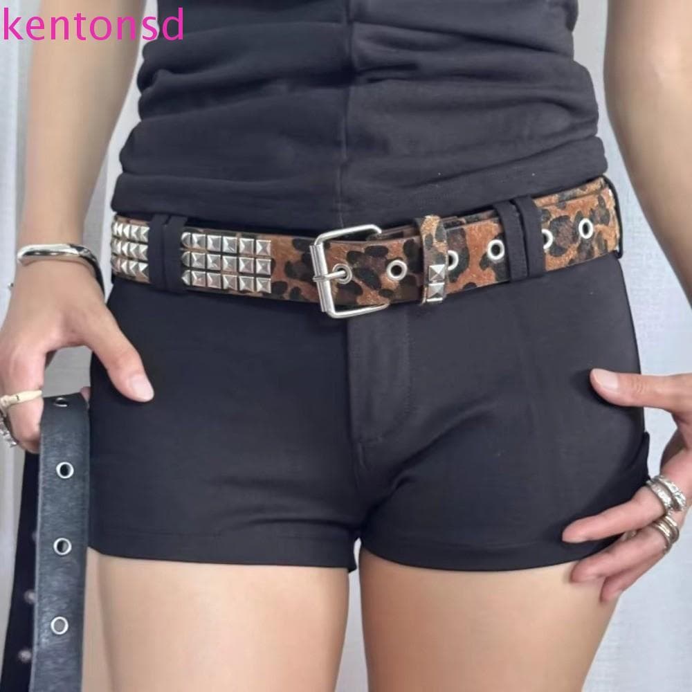 Cinto Gótico KENTONSD , Decorativo De Pele Com Rebite Punk Simples Geral De Metal Hip Hop Y2K Feminino