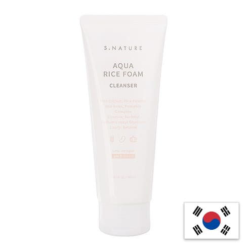 [S.NATURE] Aqua Rice Espuma de Limpeza Facial 160ml / Hidratante / Pele Sensível / 100% Autêntico