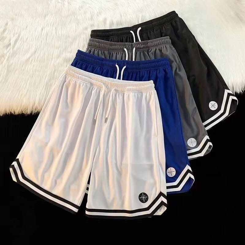 Calções casuais de seda gelo estilo masculino 2026 verão novo estilo exterior usar calças de praia soltas All-Match esti