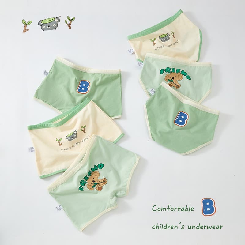 3 peças roupa íntima infantil meninos cuecas de algodão puro Shorts Boxer para bebês