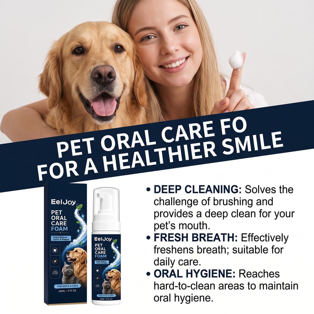 Espuma EELJOY Pet Oral Care – Adequado Para Todas As Raças De Cães E Gatos