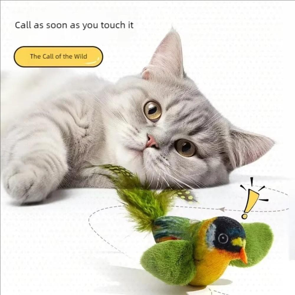 Brinquedo De Gato De Pássaro Voador , Brinquedos Interativos De Pelúcia Vívidos Para Gatos , Formato
