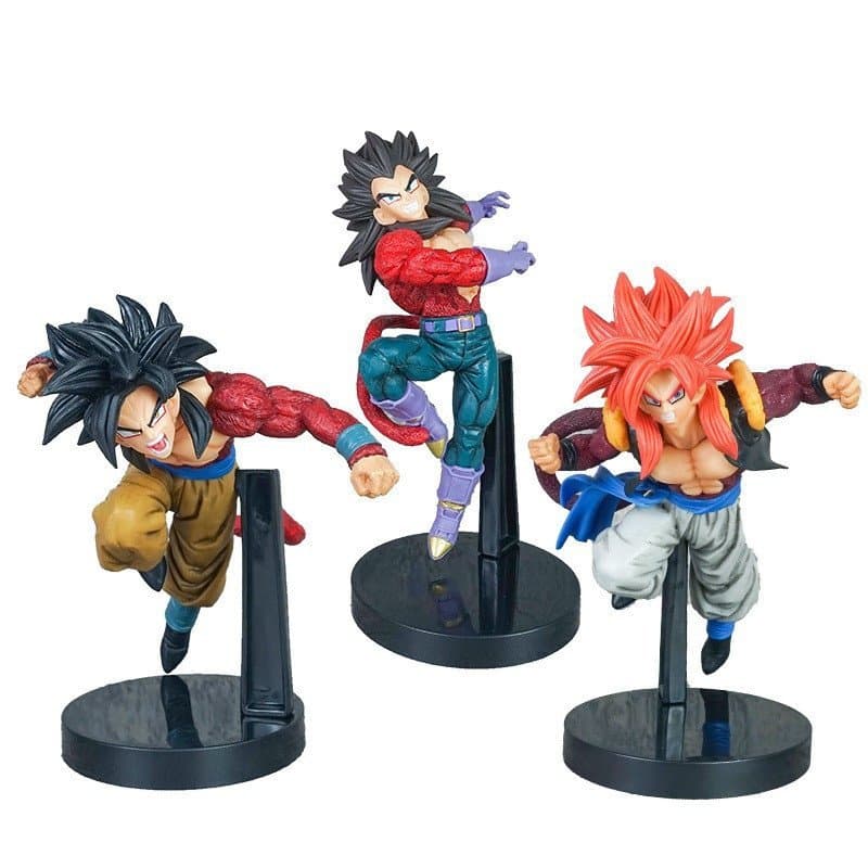 17-20cm Anime Dragon Ball Z Figura Son Goku Vegeta Gogeta Kakarotto Super Saiyan Quatro Figuras De Ação PVC Modelo Coleç