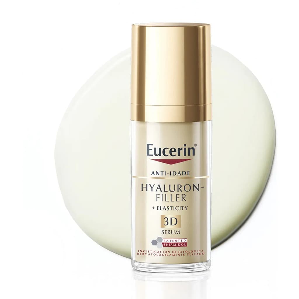 Sérum Facial Antirrugas Eucerin Hyaluron-Filler Elasticity 3D com Ácido Hialurônico 30 ml para Pele Madura Dia e Noite