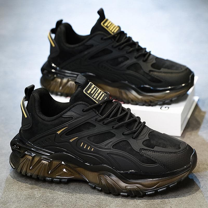 Sapatos esportivos leves respiráveis tênis de corrida versão coreana sapatos masculinos de sola grossa
