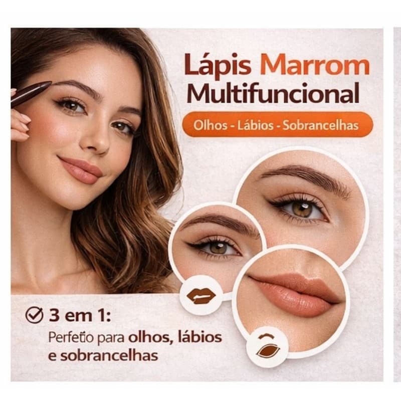 Lapis Universal Vivai Com Apontador Marrom Lapis de Olho Lapis de Labios Lapis Para Sobrancelhas