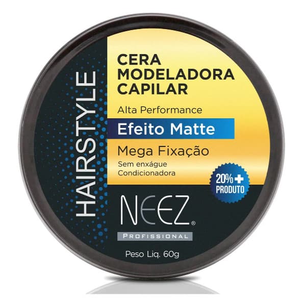 Cera Modeladora Capilar Efeito Matte 60g - Neez