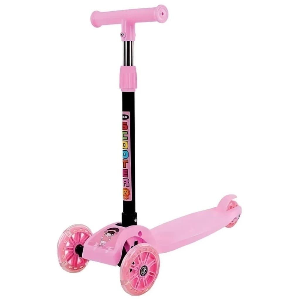 Patinete Rosa com Luz Dobrável Toy Mix