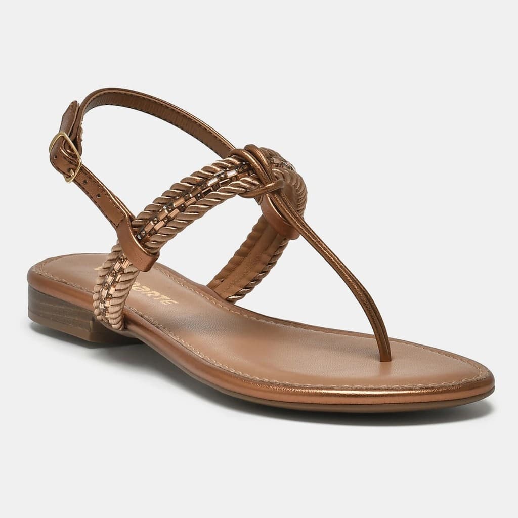 Sandalia Rasteira Feminina Cobre Via Marte 15702102