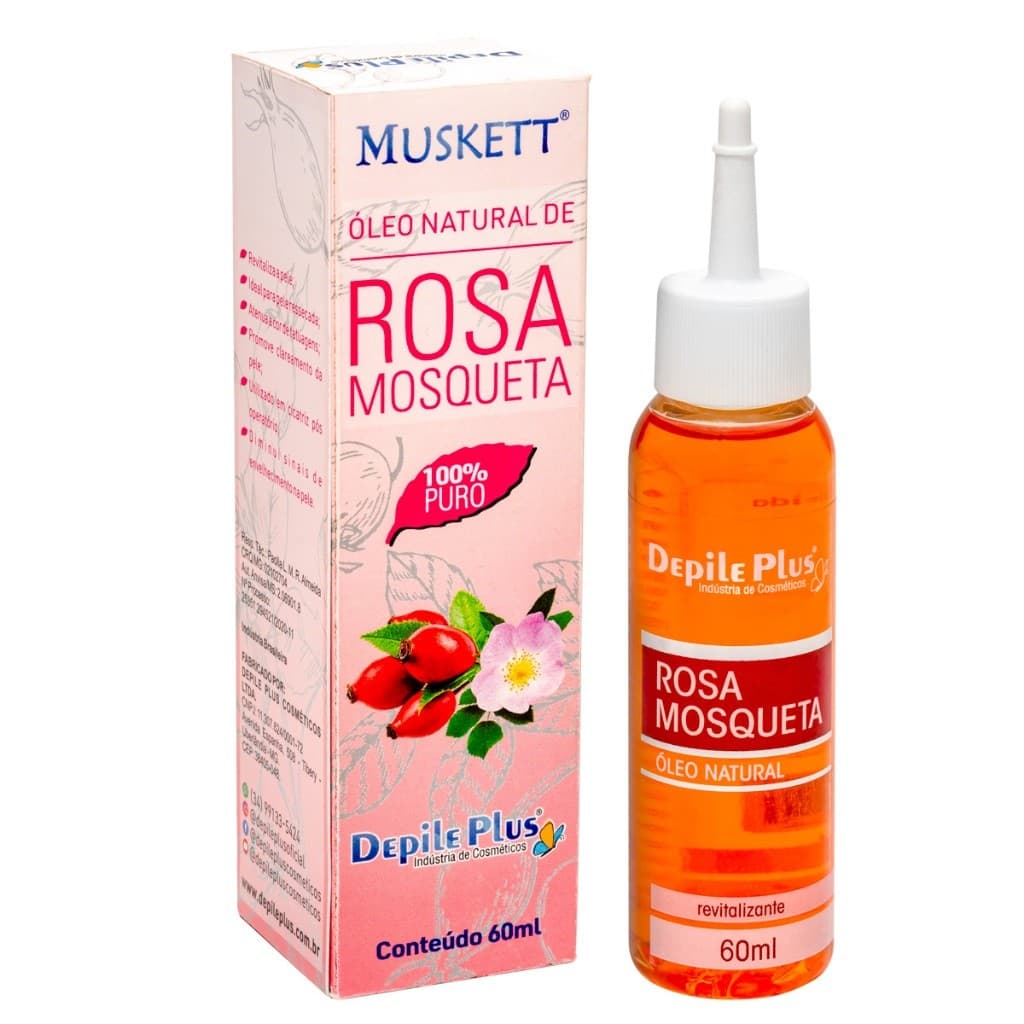Óleo De Rosa Mosqueta Puro Rosa Rubiginosa 60ml Depile Plus