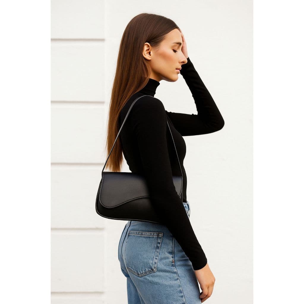 Bolsa Feminina Baguete de Ombro com Alça Regulável Estilosa e Elegante