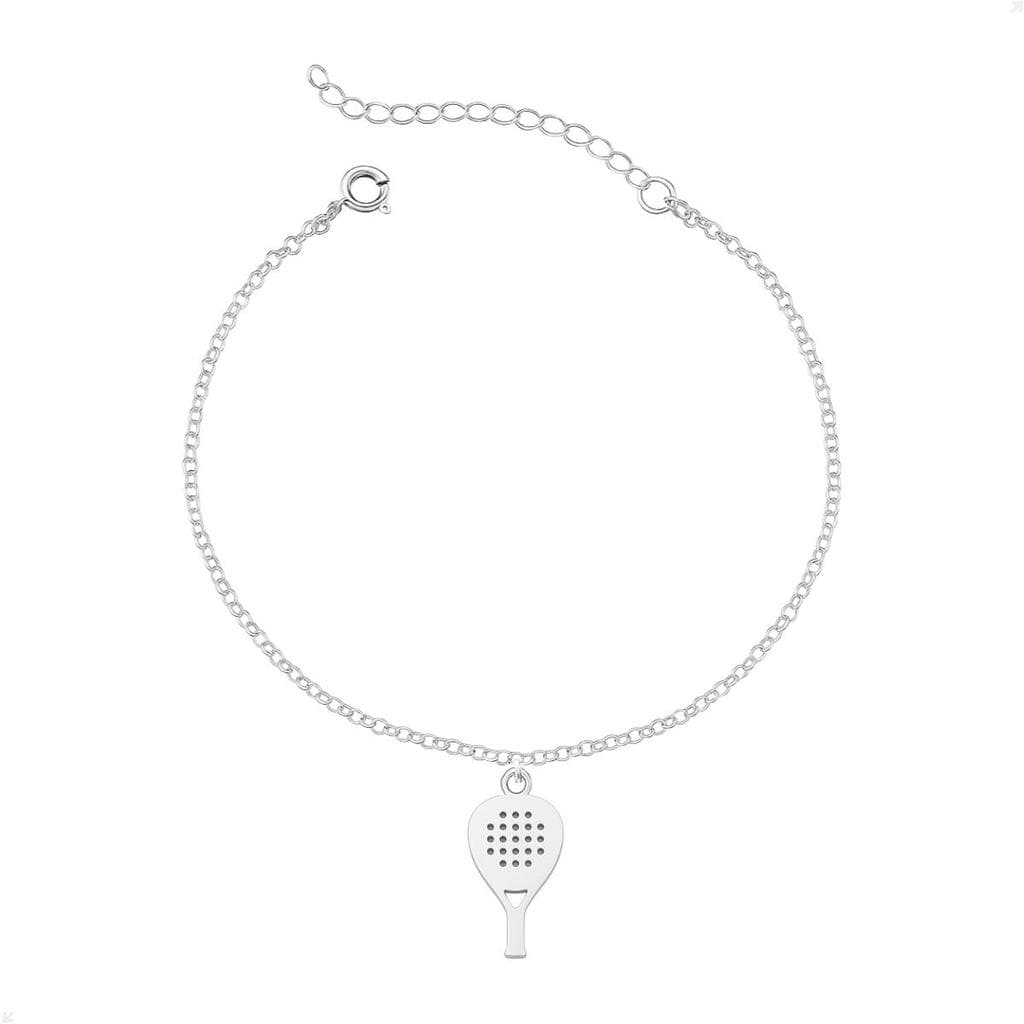 Pulseira Feminina Raquete De Tênis E Extensor Prata 925