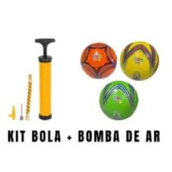 KIT BOLA DE FUTEBOL OFICIAL CAMPO + BOMBA DE AR