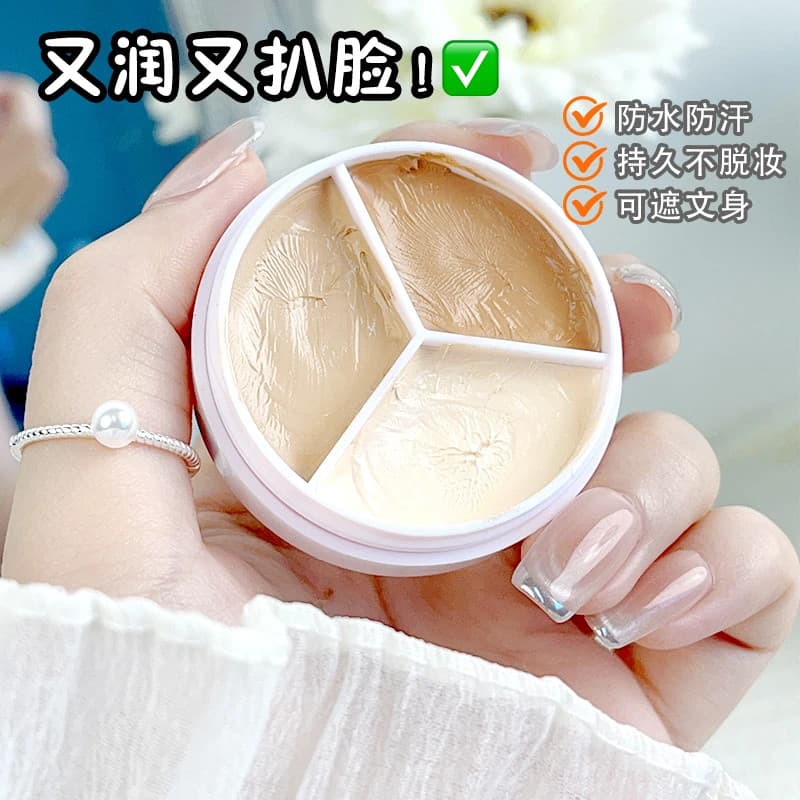 Três cores corretivo manchas corretivo facial olheiras paleta corretivo genuíno feminino facial corretivo paleta Univers