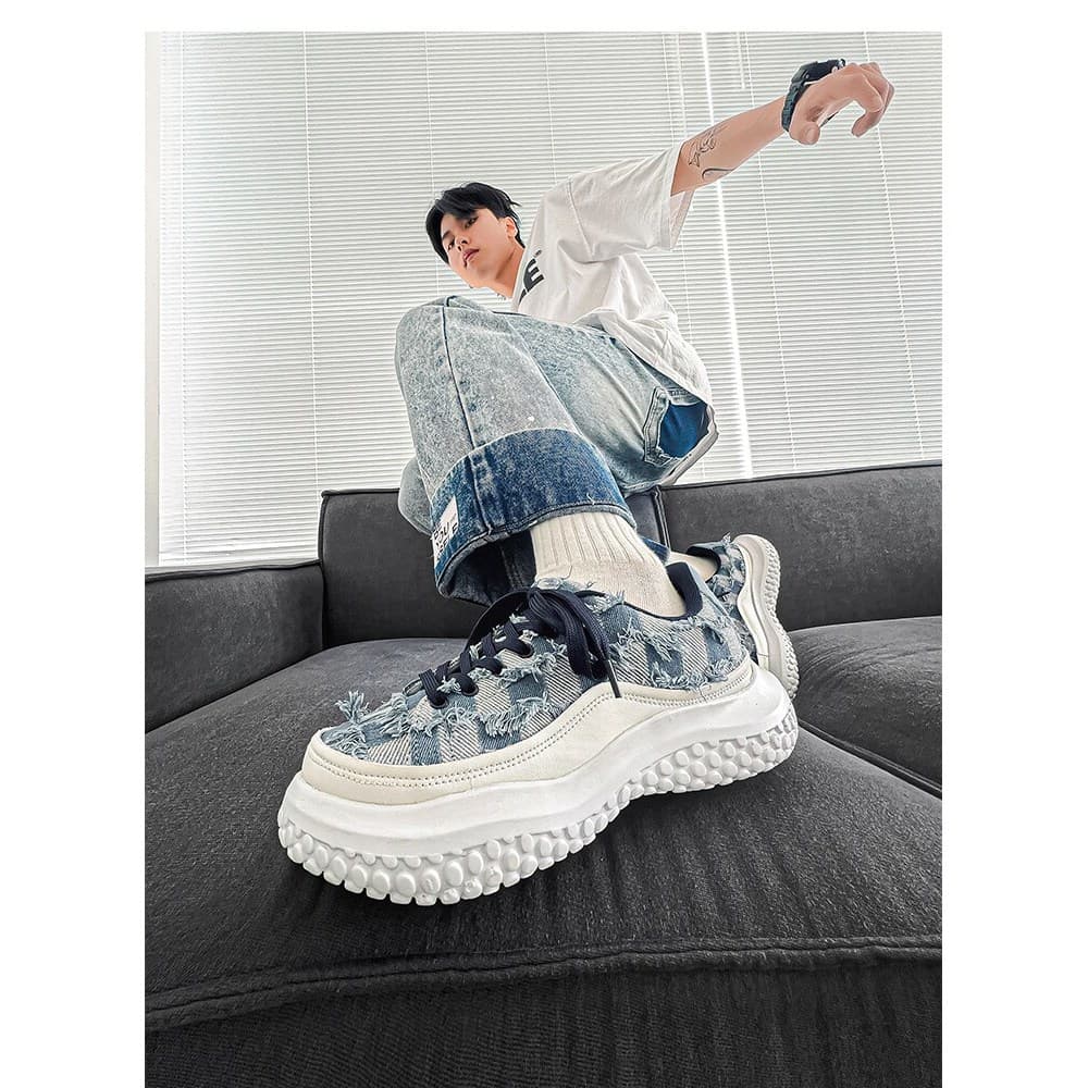 Sapatos masculinos de tamanho grande soltos sapatos de dedo grande nicho Design borda crua sapatos da moda tamanho 47 sa