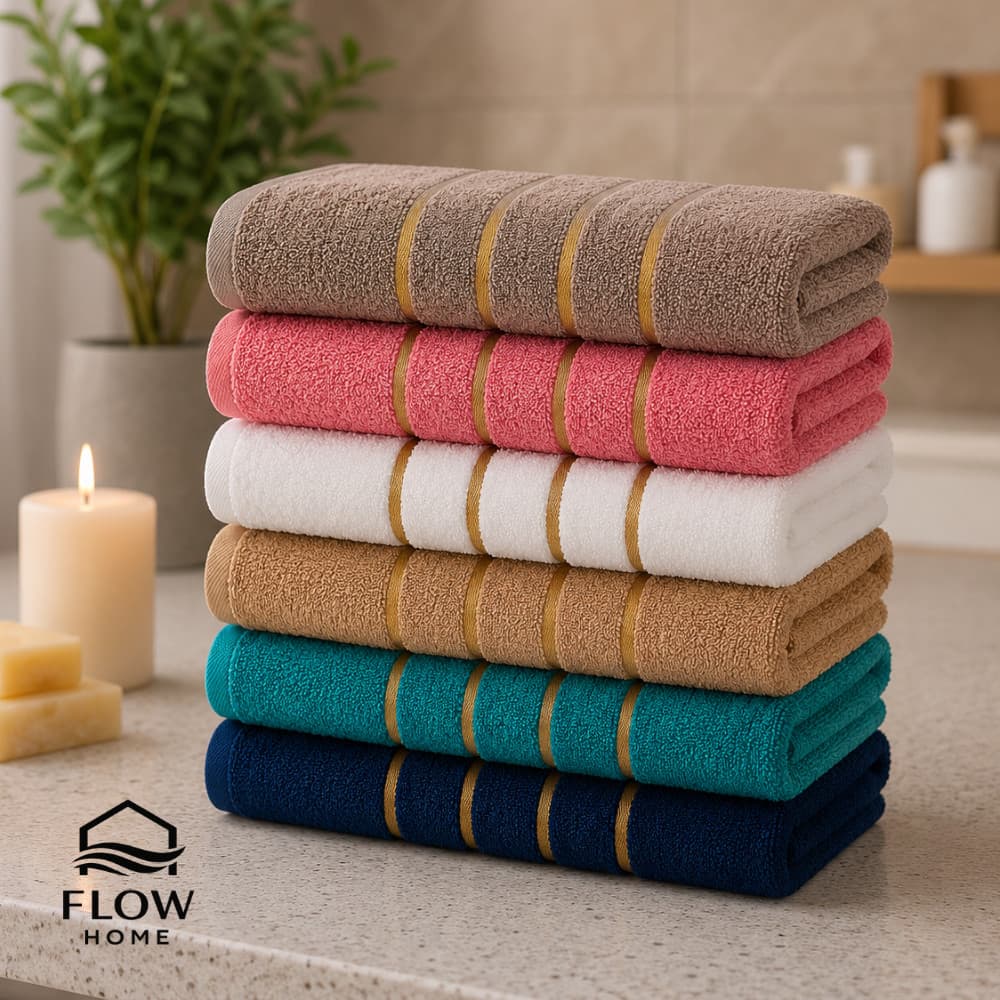Kit 4 Toalhas de Banho 100% Algodão Macias Alta Absorção Premium - Flow Banho