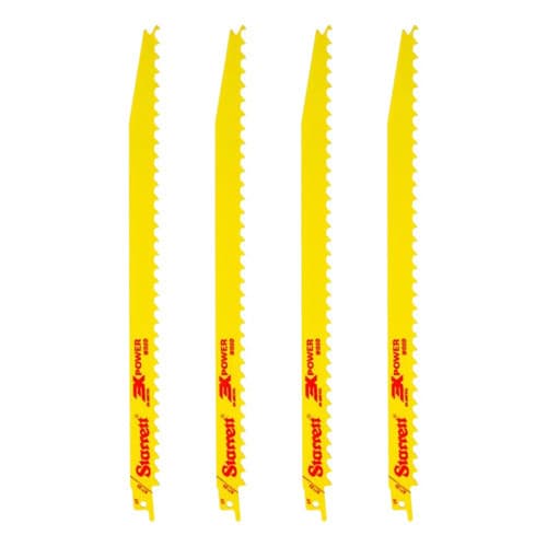 Lâmina Serra Sabre Starrett BT123 Kit 4 Peças para Madeira Corte Profissional Bantam Serra Tico Tico Sabre Reciprocating