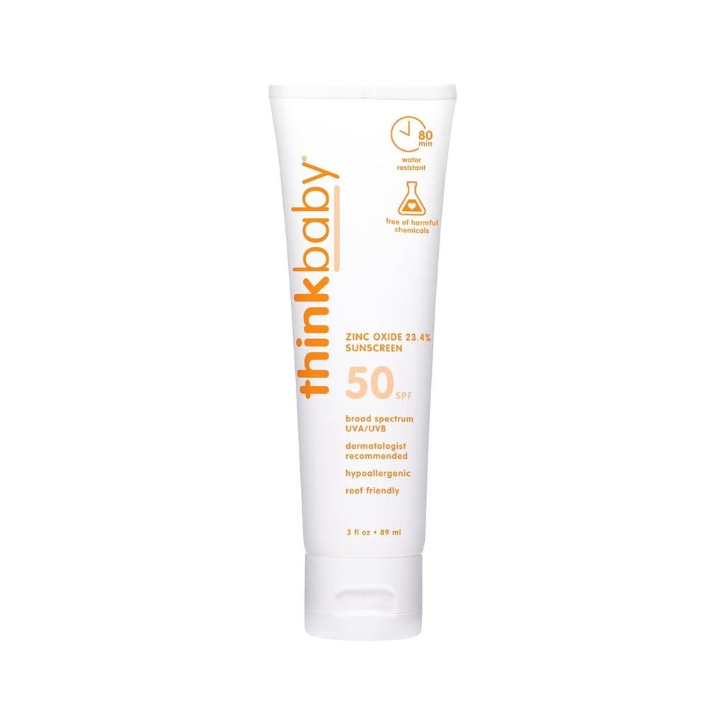Protetor Solar para Bebês Thinkbaby SPF 50+, 3 onças – Protetor solar mineral natural e seguro para bebês – À prova d'ág