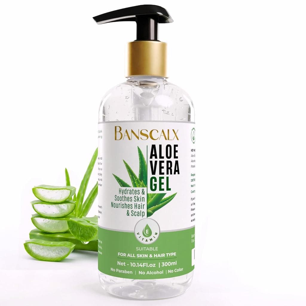 Gel de Aloe Vera - 99% Aloe Vera Pura e Natural - Gel Hidratante e Calmante para Rosto, Pele, Couro Cabeludo e Cabelo -