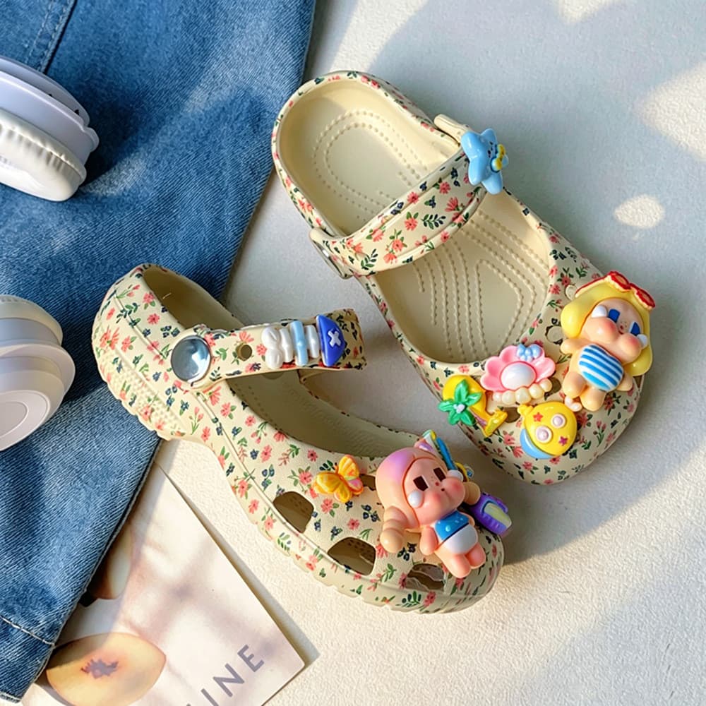 2026 Verão EVA Ballet Fechado Toe Tamancos Antiderrapantes Sapatos De Praia Para Meninas