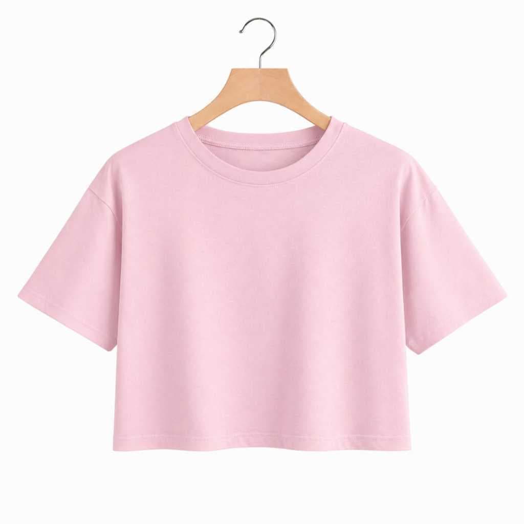 Camiseta Cropped Feminina Oversized 100% Algodão Premium Blusa Larga Confortavel Estilosa