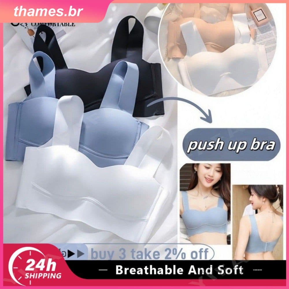 Sutiã Push-Up 1/2, Sem Alças, Previne Flacidez, Sutiã Sem Aro thames.br