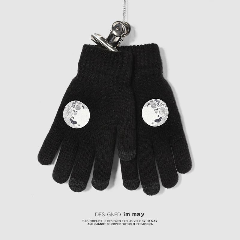 Luvas de rua masculinas inverno na moda versão coreana estudante Hip-Hop equitação à prova de frio quente velo-toque de