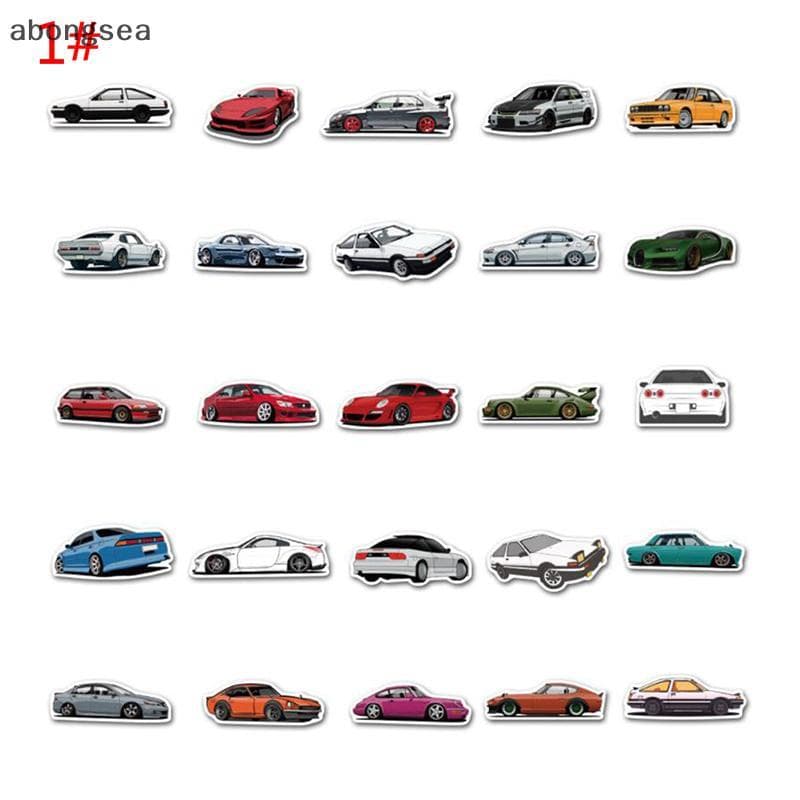 50 Peças JDM Carro Automotivo Graffiti Stier Guitarra Mala Skate