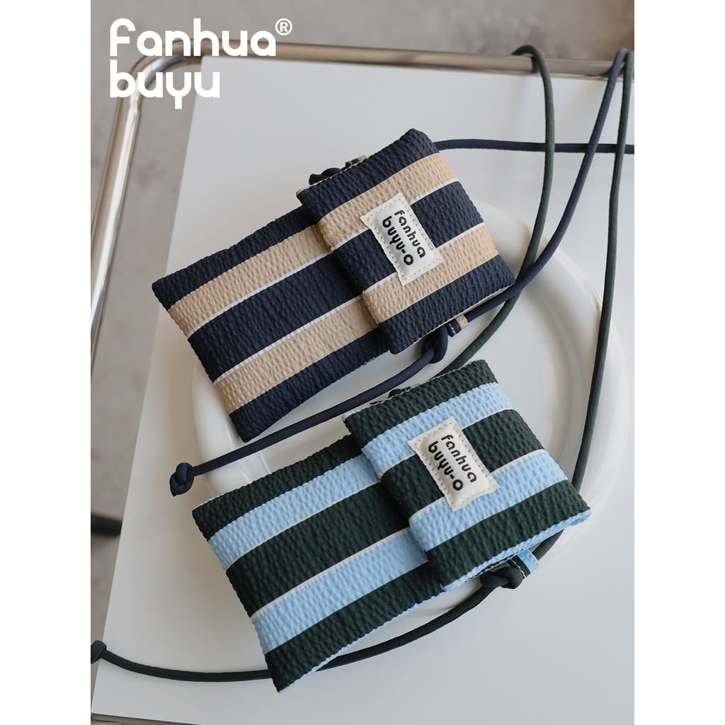 Fanhua Whisper Versão Coreana Moda All-Match Listrado Contraste Cor Pequena Bolsa Feminina Moda Mini Diagonal Simples Re