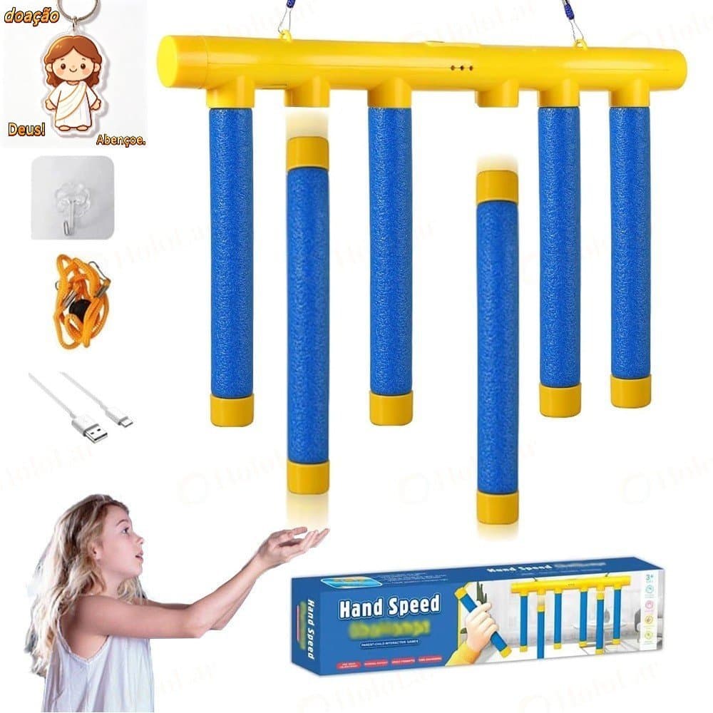 Jogo De Bastões De Queda De SUPER Desafio , Bastão De Agarrar Olhos E Mãos Para Exercícios De Reação Rápida-HOL