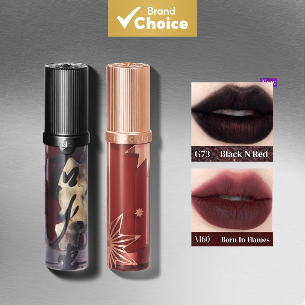 GIRLCULT Batom fosco cremoso, à prova d'água e de longa duração, maquiagem labial diária e brilho labial