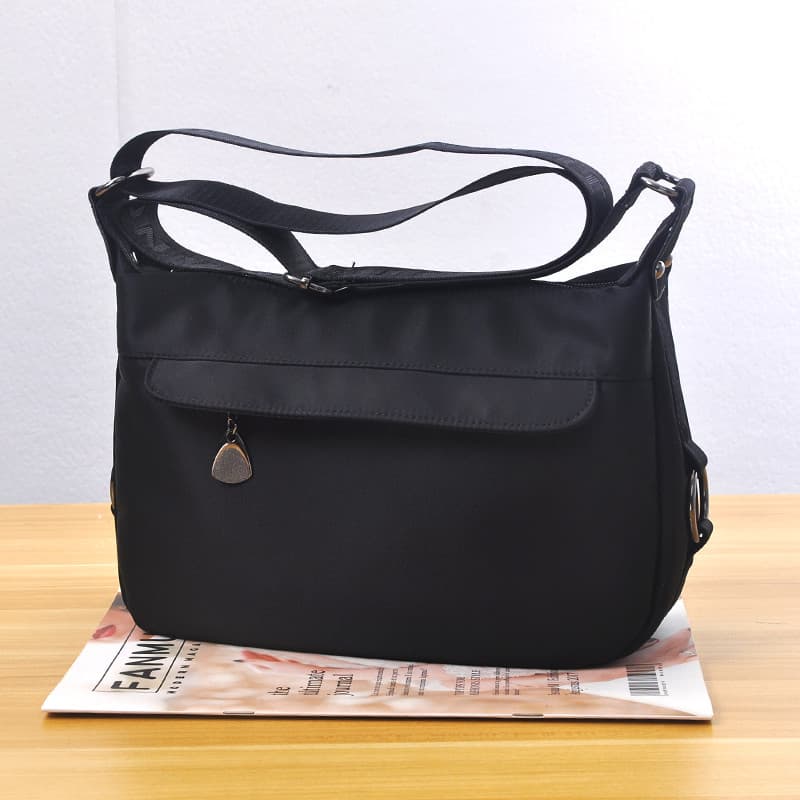 Bolsa feminina de lona, bolsa mensageiro de um ombro para mãe de meia-idade, à prova d'água, leve, Casual, grande